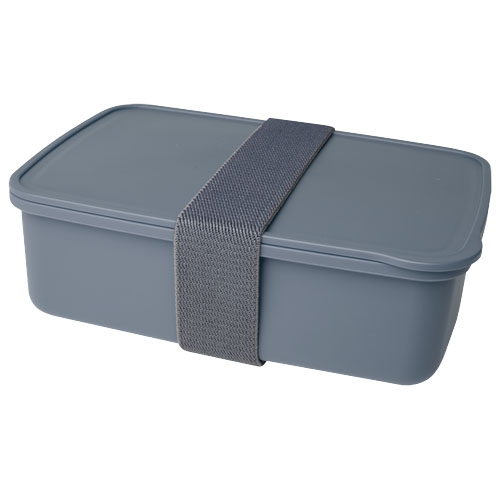 Boîte à lunch personnalisable plastique recyclé Dovi Gris ardoise